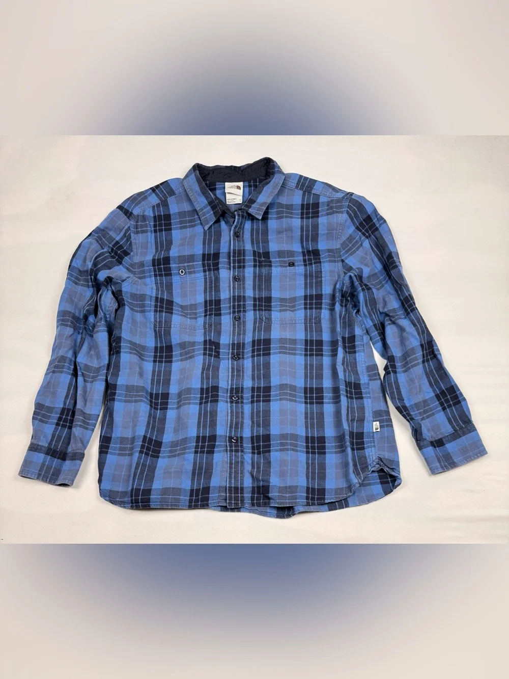 The North Face Arroyo Lightweight Blue Plaid Flannel Men’s XL